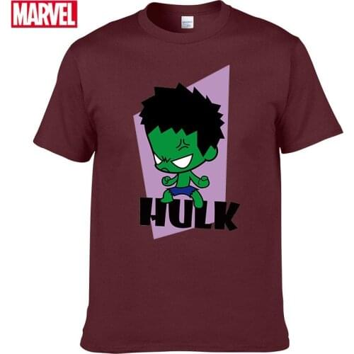 Marvel The Avengers Hulk T-shirt Comfortable Breathable 100% cotton Fashion clothes for teens Summer Tops Mens t-shirt #154