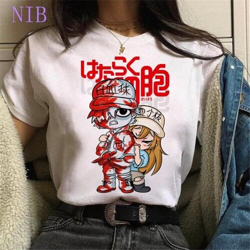 Harajuku anime Cells at Work t shirt women Kawaii cartoon anime printing Tees gothic punk oversized tops women/mens T-Shirts