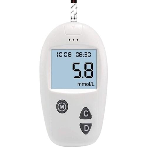 HCT Blood Sugar Test Kit Diabetes Blood Glucose Meter Monitor Kit with 50 Test Strips and 50 Lancets Sugar Machine No Coding