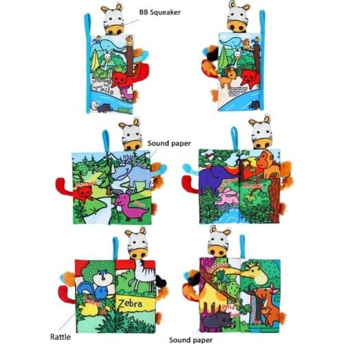 Interactive Montessori Soft Toy Polyester Cloth Book Stimulation Reading Book Early Learning Gift for Baby Teaching Book