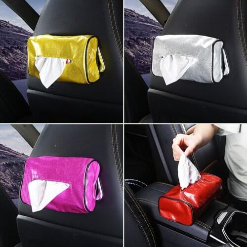 Creative Car tissue box cover mens and womens Universal cartoon car sunshade backseat armrest box paper box bag holder