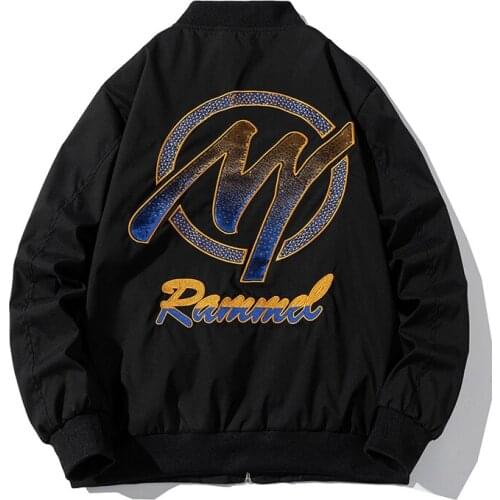Bomber Jacket Men Fashion Pliot Embriodery Baseball Jacket Letter Hip Hop Jacket Men Women Casual Couple Clothes Youth 2021 New