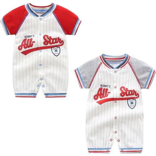 Summer Cotton Baby Rompers Cartoon Newborn Girls Clothes Toddler Boys Clothing Short Sleeve Infant Jumpsuits