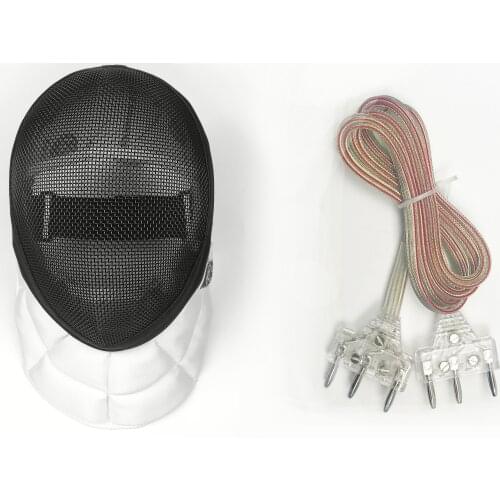 Fencing Epee mask with new safety backstrap system,1pcs Epee mask and 1pcs Epee body cord, fencing products, fencing gears
