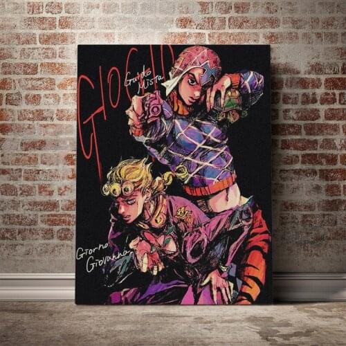 Modular Pictures Jojo S Bizarre Home Decor Giorno Giovanna Wall Art Anime Role Canvas Prints Painting For Bedroom Poster Frame