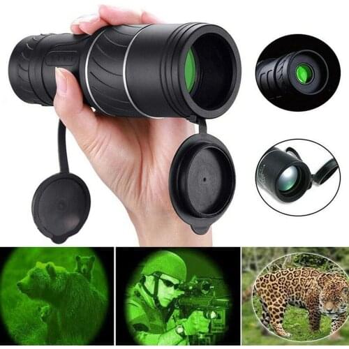 Telescope Monocular 40X60 HD Monocular Binoculars Clear Weak Night Vision Pocket Telescope brightness with Holder for Camping