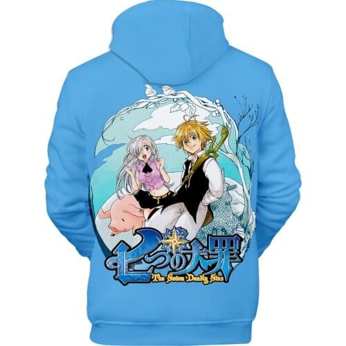 Cartoon Nieuwste Cosplay Nanatsu geen taizai Hoodies mannen Herfst winter Truien Nanatsu geen taizai sweatshirts Haraj Size
