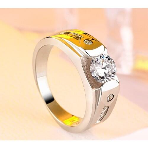 New original s925 sterling silver mens ring European and American fashion wedding jewelry
