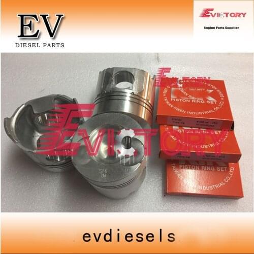 Directly Injection piston For Yanmar engine 3TN100 piston and piston ring set 119000-22000