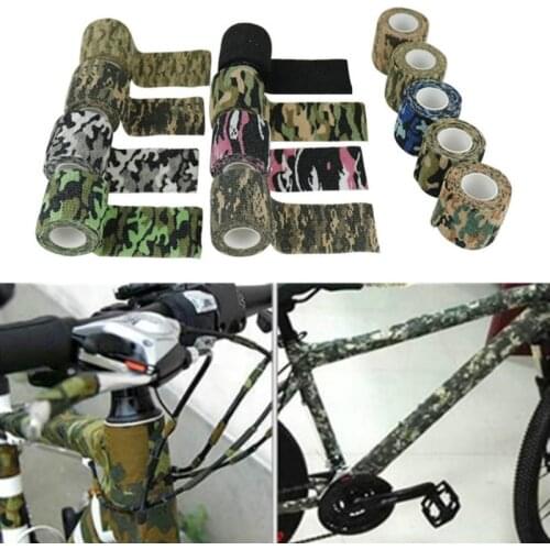 4.5mx5cm Non-Woven Retractable Bicycle Camouflage Tape Protective Sticker Scratch-Resistant Mountain Bike Frame Fork Protective