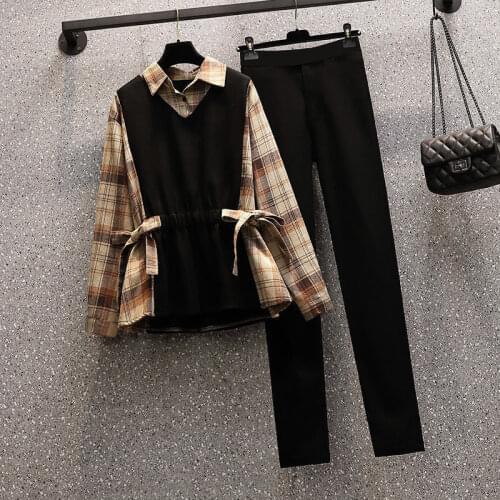 2021 Spring New Plus Size Womens Fat Mm Loose Western Style Two-piece Fashion Temperament Suit Female Spring and Autumn
