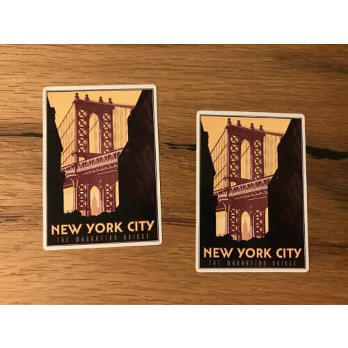 New York Reise Aufkleber Manhattan Work &Travel NY Jersey USA Big Apple TR034 stickers