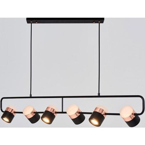 Office chandelier LED Office Lighting Office Droplight Gymnasium Strip Hanging Wire Lamps Studio Aluminum Square Condole Lamps