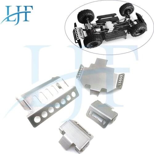 TRX-4 T4 3.0 Stainless Steel Front Bumper Lower+Rear Protection+Axle+Gearbox Mount Protection Skid Plate Armor Accessories L138