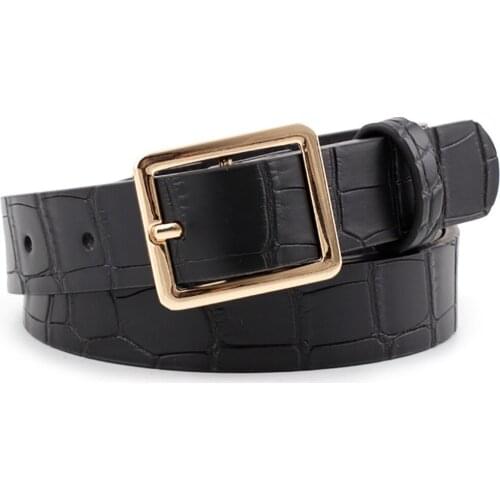 Waist Belt Fashion Creative Stone Pattern Faux Leather Belt Jeans Belt for Women