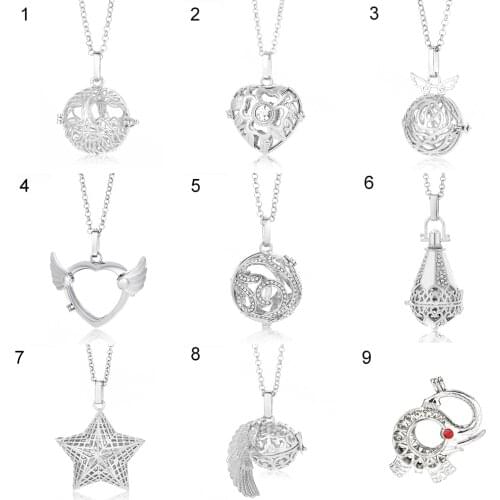Multiple styles Wholesale mix color 20.5mm pendant angel bola necklace jewelry gift