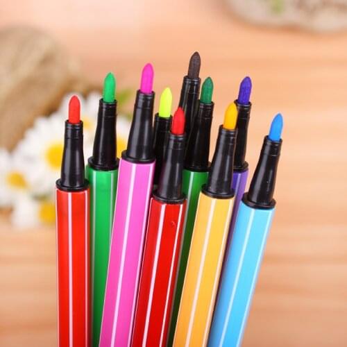 EZONE 12Colors Watercolors Multi Colored Highlighters Students Painting Graffiti Pens Art Stationery School Office Supplies Gift