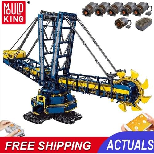 Mould King High-Tech App Rc Toys The Motorized Bucket Wheel Excavator Set Assembly Building Blocks Bricks Kids Educational Gift