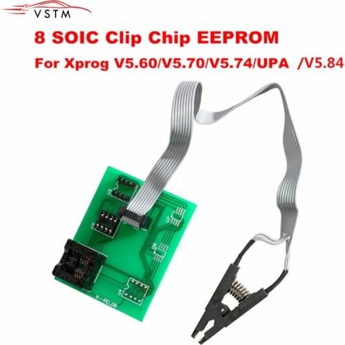 2019 xprog 5.84 eeprom board upa usb v1.3 programmer upa usb adapter with soic 8 sop8 test clip for xprog V5.60/V5.704V5.75