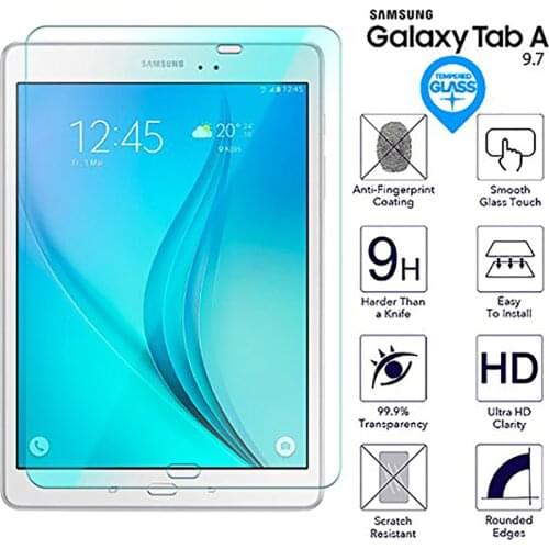 9H HD Tempered Glass For Samsung Galaxy Tab A 9.7 inch SM-T550 SM-T555 SM-T551 P550 P555 Tablet Screen Protector Protective Film