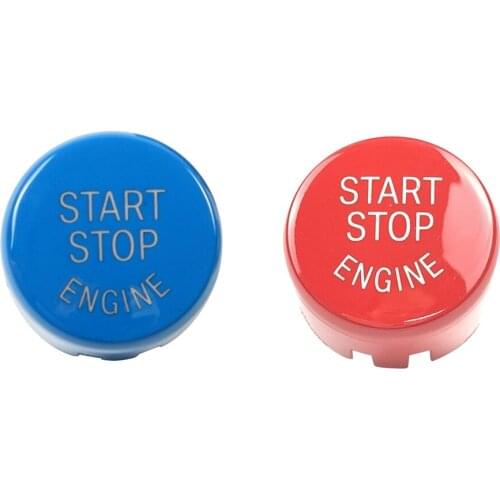 0.98 '' Engine Start Stop Button Cover Decor For BMW F / G Chassis Red + Blue