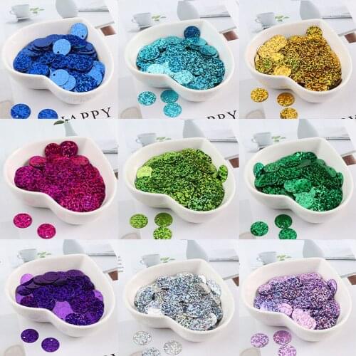 10.1mm Laser DIY SequinsColorful Round Sewing Wedding Dress Accessories Paillettes Decoration DIY Sewing Material 260PCS