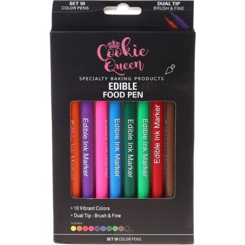 10 Color Edible Ink Markers Fine Tip Epoxy Resin Coloring Drawing Pen Craft Tool