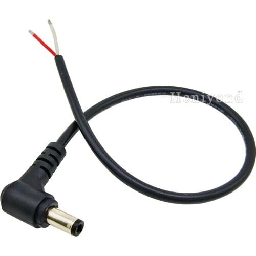 10PCS 28cm DC 5.5 x 2.5mm Male Power Supply Plug Connector With Cord / Cable For Laptop Adapter