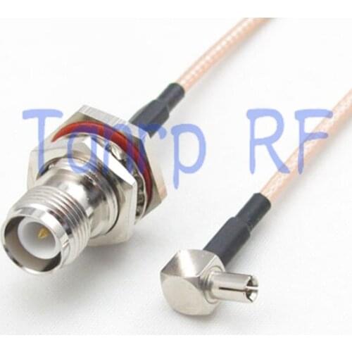 10PCS 6in RP TNC female jack to TS9 male right angle RF adapter connector 15CM Pigtail coaxial jumper cable RG316 extension cord