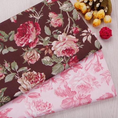 100% DIY Sewing Quilting Fat Quarters Material Tecido For Baby Dress Home Textiles Flower Twill Cotton Fabric,Patchwork Cloth