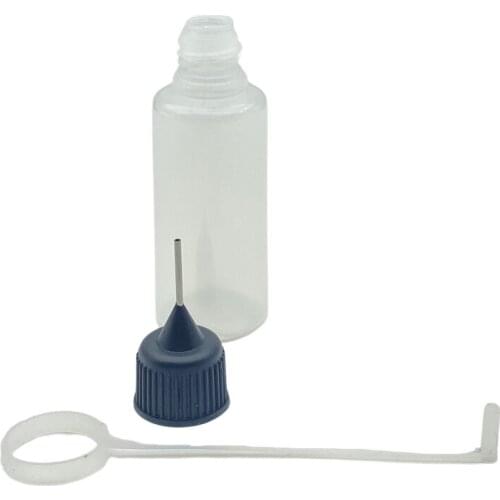 100pcs Empty Metal Needle Bottle LDPE 15ML Plastic Dropper Vial With Screw Cap For Liquid Container