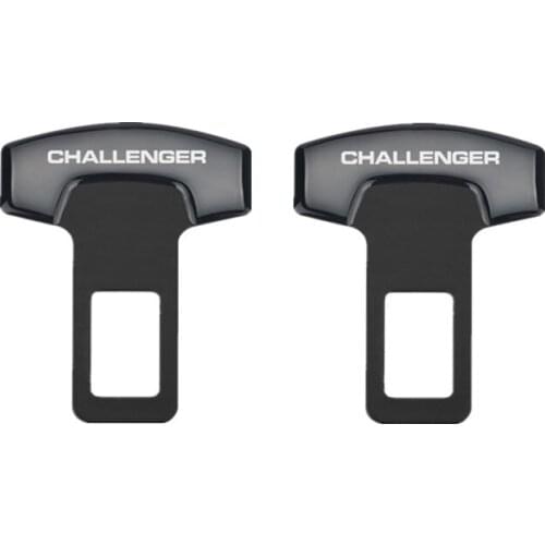 2PCS Car Belt Buckles Safty Belt Alarm Canceler Stopper for Dodge Challenger sticker accessories car styling