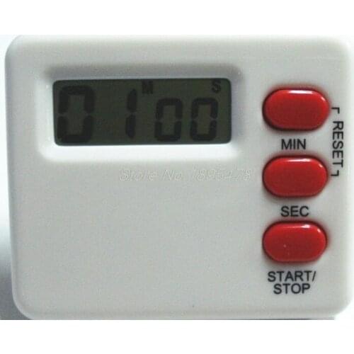 200PCS Timer Countdown Sport Study Rest Digital 99 Minute LCD Kitchen Clock Mini Fast Shipping for DHL TNT Fedex