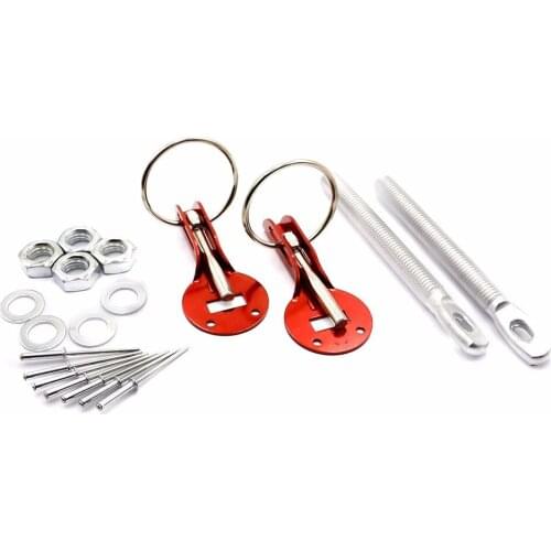 4 Colors Universal Racing Speed aluminum Alloy Silver Bonnet Hood Pin Lock Kit Down Hood Lock Pins