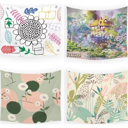 Flower leaves anime tapestry tapestry trippy wall hanging tapestry anime boho home decor world map tapestry cute room decor Home