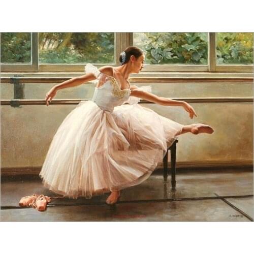 In Ballet Practice Room 4 - Counted Cross Stitch Kits - DIY Handmade Needlework for Embroidery 14 ct Cross Stitch Sets DMC