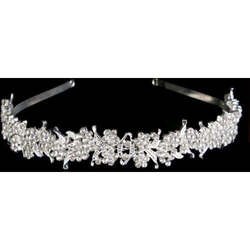 Baroque Wedding Women Crystal Hairband Bezel Simple Hair Accessories Shining Hair Hoop Female Hair Band Headbands for Women