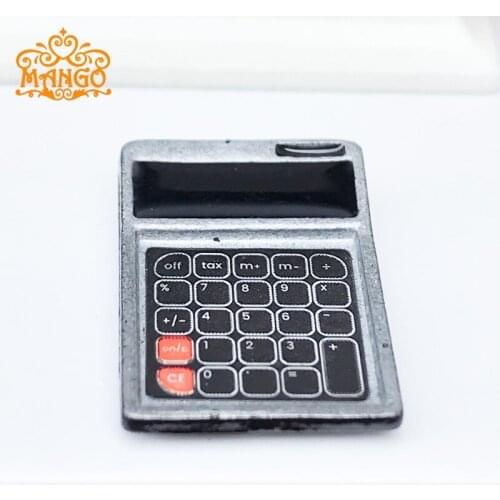 Free shipping1:12 Miniature Calculator Static Model for Dolls' Accessories Dollhouse Furniture