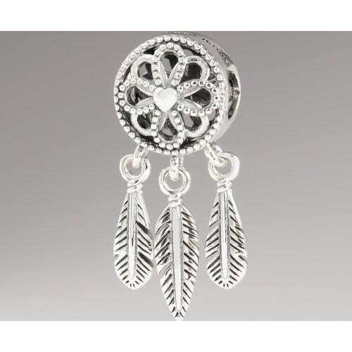 Free Shipping Authentic 925 Sterling Silver Spiritual Dreamcatcher Charm Fit Original Bracelet For Women DIY Jewelry S925 Beads