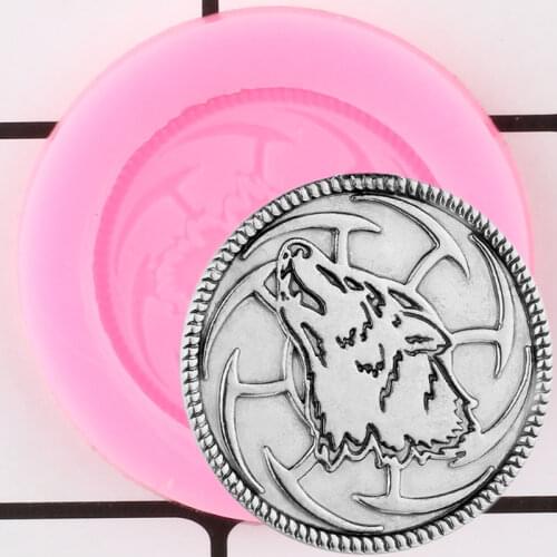 Shiny Animals Wolfl Shape Silicone Mold for Key Chain Pendant Moulds DIY Jewelry Making Epoxy Resin Molds