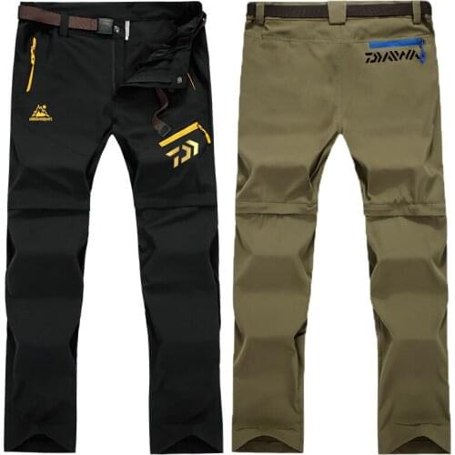Daiwa Summer Outdoor Sports Quick Dry Pants Men Camping Fishing Trekking Hiking Male Removable Thin Breathable Trousers