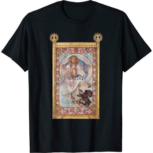 Slavia Mucha Art Nouveau Elegant T-Shirt