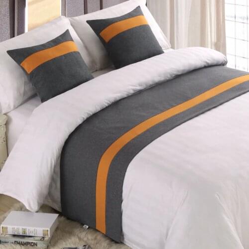 RAYUAN Stripe Cotton Blanket Bedspread Bed Runner Throw Home Hotel Bedroom Bedding Decor Bed Tail Towel Decorative Protector