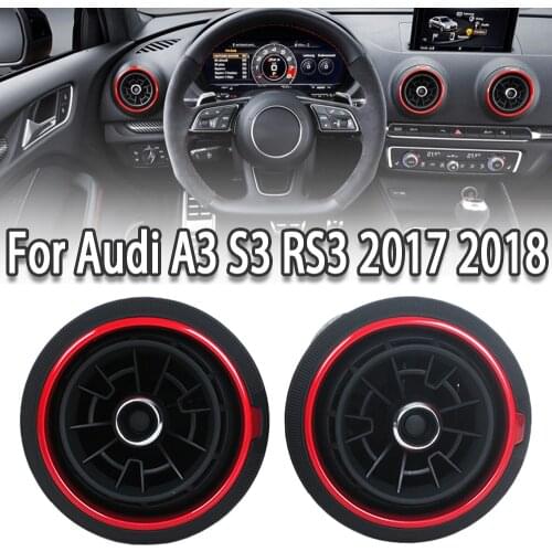 K-Car Widanfolly Red Dashboard Air Vent Conditioner Outlet Replacement Decorative For Audi A3 S3 RS3 2017 2018 81A820901G
