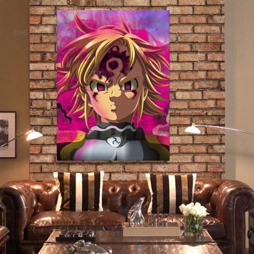 The Seven Deadly Sins Canvas Painting Posters And Prints "Meliodas,Elizabeth Liones" Wall Canvas Art Home Decor