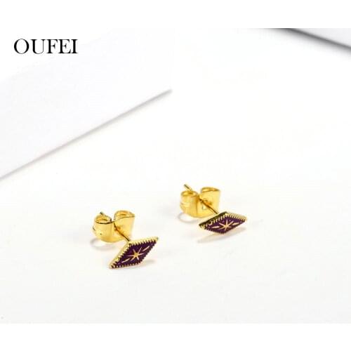 OUFEI Korean Earrings For Women Small Earrings 2019 Stainless Steel Jewelry Woman Jewellery Accessories Korean Style Women