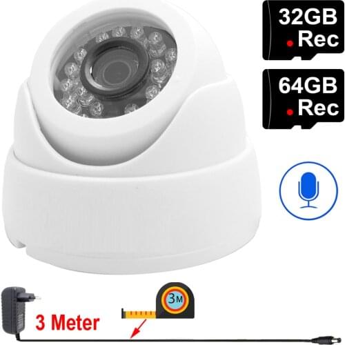 JIENUO 64G 32G Dome Home Camera Wifi 1080P 720P HD Audio Night Vision CCTV Security Surveillance Ipc Network Wireless IP Camera