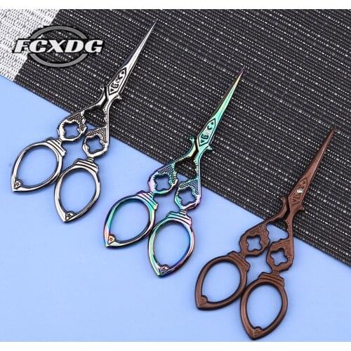 Hot Selling Stainless Steel Retro Scissors Sharp Craft Scissors for Sewing and Needlework DIY Sewing Tools Embroidery Scissors
