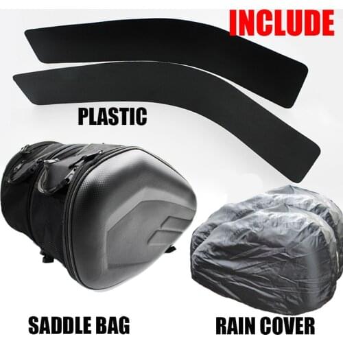 Motorcycle Bag Motorcycle Riding Travel saddlebags Bags Bilateral Package Saddle Bag Moto Rear Seat Bag +Rain Cover