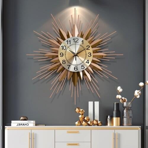 Nordic Wall Clock Living Room Home Fashion Personality Creative Mute Clock Art Deco Clock